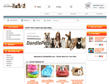 Tablet Screenshot of dandlepets.com